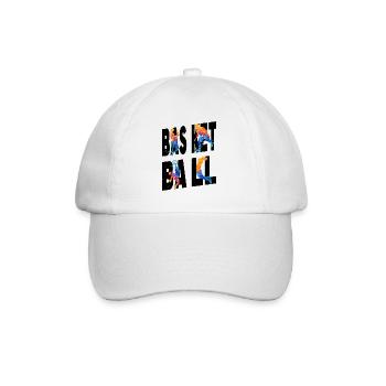 Basketball Basketballspieler Spieler Vintage Bunt - Baseballkappe - Weiß/Weiß - Vorne
