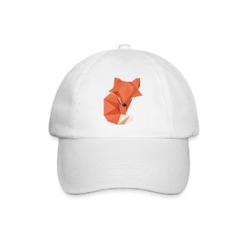 origami fox - Baseballkappe - Weiß/Weiß - Vorne