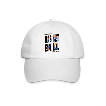 Basketball Basketballspieler Spieler Vintage Bunt - Baseballkappe - Weiß/Weiß - Vorne