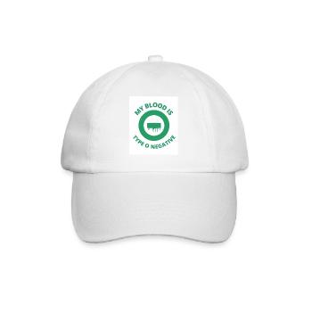 My Blood Is Sooo Negative - Baseball Cap - white/white - Front