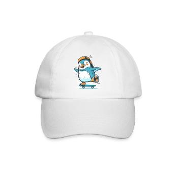 Slippery Penguin - Baseball Cap - white/white - Front