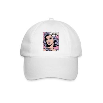 Not my problem, pop art girl - Baseball Cap - white/white - Front