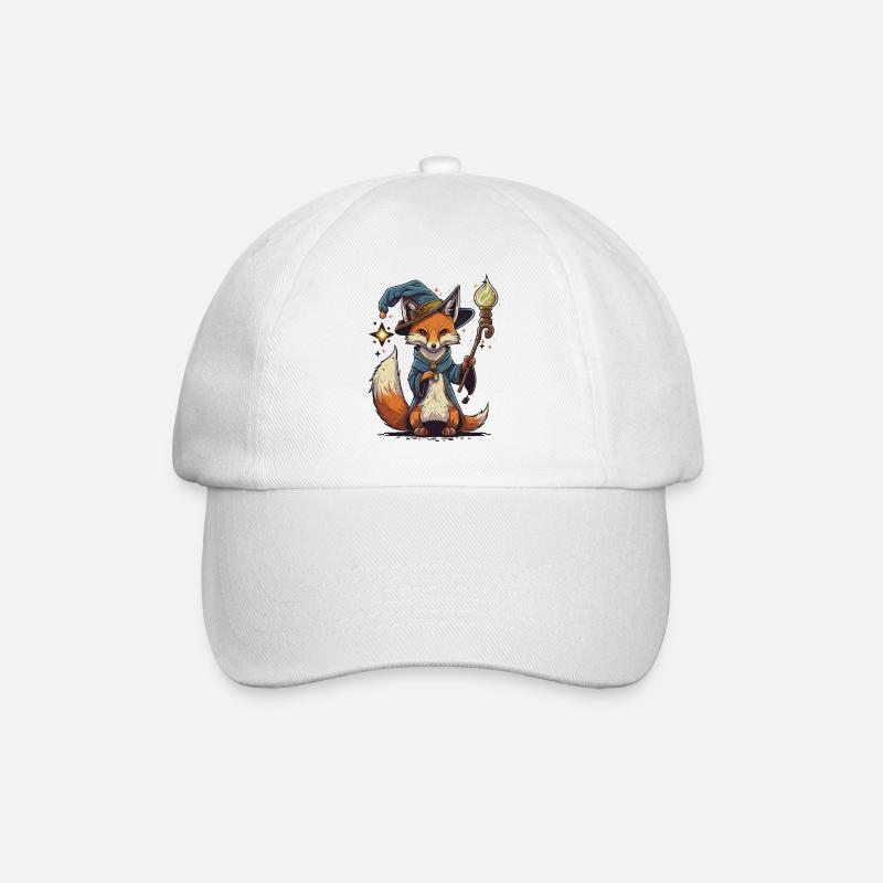 Magischer Fuchs - Baseballkappe - Weiß/Weiß