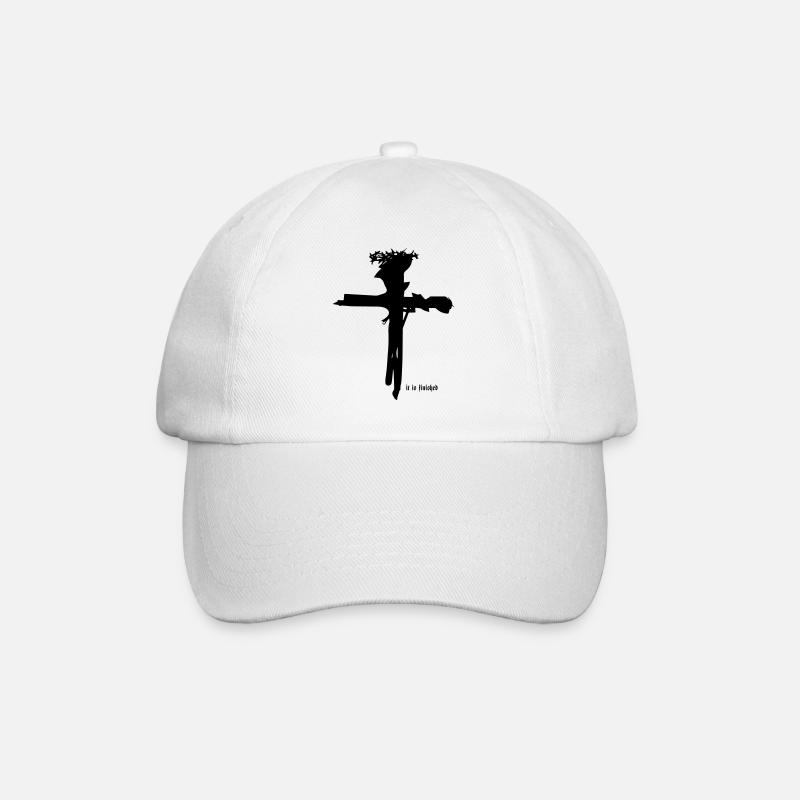 Croix de Jésus - Casquette classique - blanc/blanc