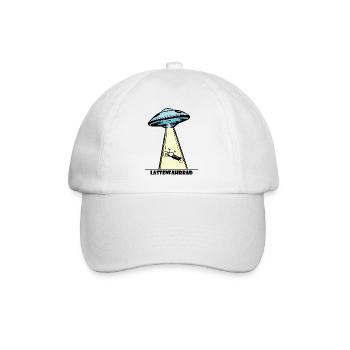Ufo, Lastenfahrrad, Lastenrad, Cargobike, Aliens - Baseballkappe - Weiß/Weiß - Vorne