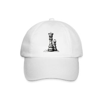 Le roi et son pion - Casquette classique - blanc/blanc - Devant