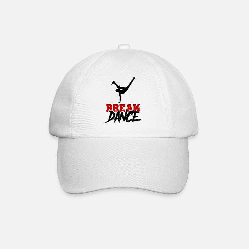 Break Dance 01 - Baseball Cap - white/white