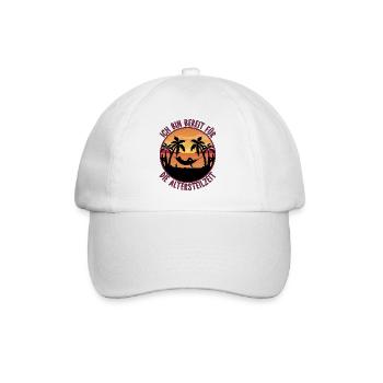 Rentner Rentnerin - Bereit für die Altersteilzeit - Baseballkappe - Weiß/Weiß - Vorne