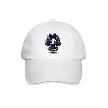 Squelette mignon d’Halloween - Design effrayant mignon - Casquette classique - blanc/blanc - Devant