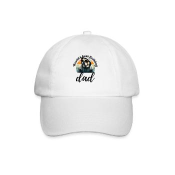 WORLD́S BEST BULLDOG DAD - Chien Chiens Bulldog - Casquette classique - blanc/blanc - Devant