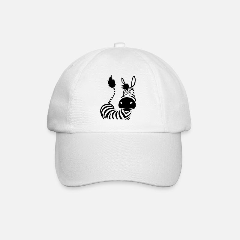Zebrastreifen - Baseballkappe - Weiß/Weiß