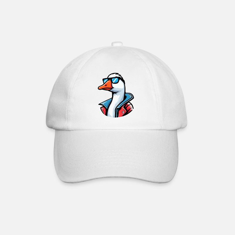 Gans cool - Baseballkappe - Weiß/Weiß