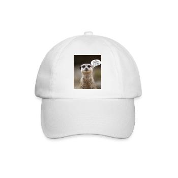 Erdmännchen - Baseballkappe - Weiß/Weiß - Vorne