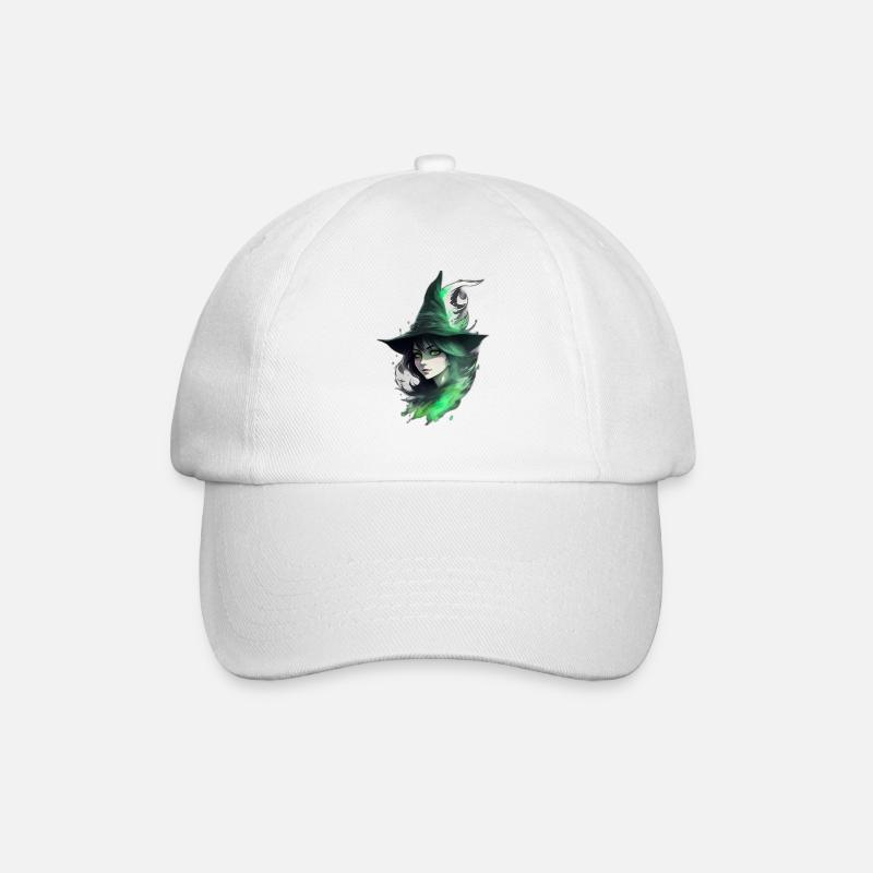 Hexe - Baseballkappe - Weiß/Weiß