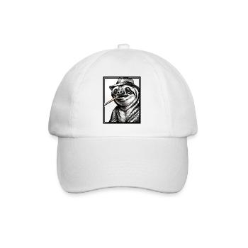 Sloth Noir - Baseballkappe - Weiß/Weiß - Vorne
