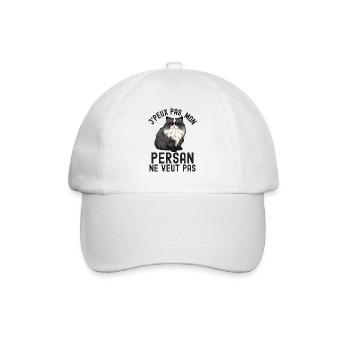 Chat de race persan - Casquette classique - blanc/blanc - Devant