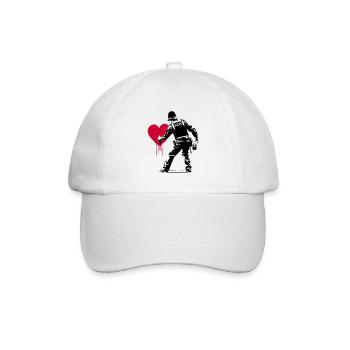 Police StreetArt Heart - Baseball Cap - white/white - Front