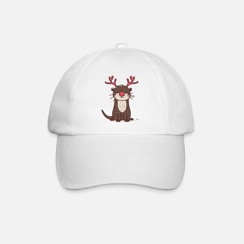 Otter Weihnachten - Baseballkappe - Weiß/Weiß
