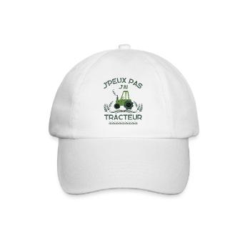 je peux pas jai tracteur humour agriculture - Casquette classique - blanc/blanc - Devant