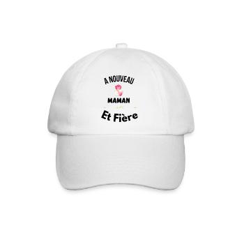 A Nouveau maman et Fière - Casquette classique - blanc/blanc - Devant
