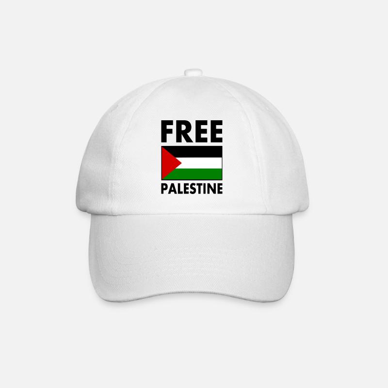 Free palestine - Casquette classique - blanc/blanc