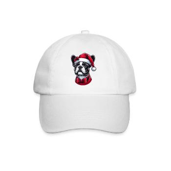 Cute Frenchie Puppy The Santa Claus - Baseball Cap - white/white - Front