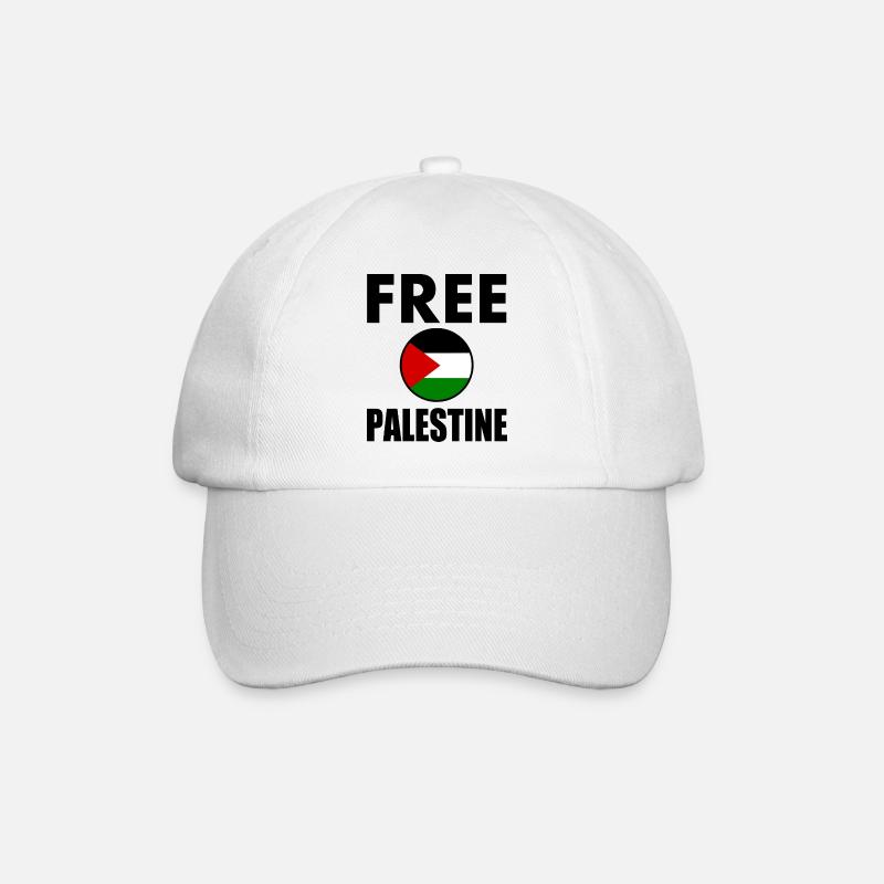 Free palestine - Casquette classique - blanc/blanc