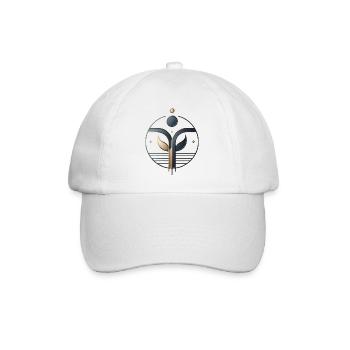 Symbol für organisches Wachstum - Baseballkappe - Weiß/Weiß - Vorne