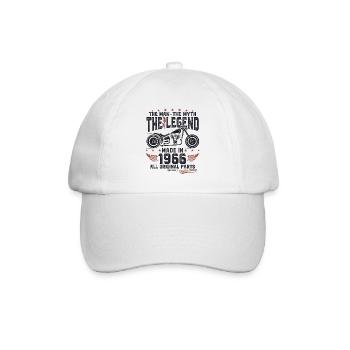 1966 Vintage homme mythe légende moto - Casquette classique - blanc/blanc - Devant