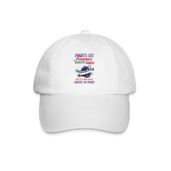 Joueuse de piano - Casquette classique - blanc/blanc - Devant