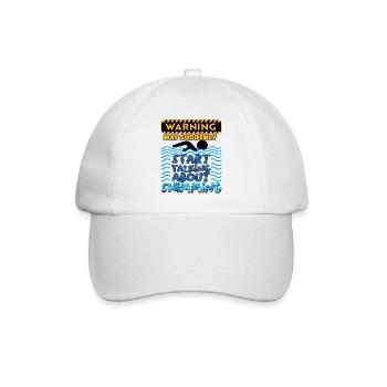 Swimming funny Swimming Sports Sports Swimming Pool - Baseball Cap - white/white - Front