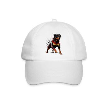 Rottweiler Germany dog design - Baseball Cap - white/white - Front