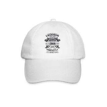 40th birthday Legendary since January Born in 1984 - Baseball Cap - white/white - Front