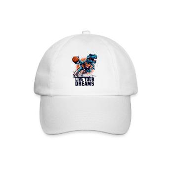 Cadeau de basket-ball T-Rex Dinosaur Dreams - Casquette classique - blanc/blanc - Devant