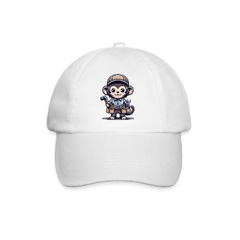Artisan singe mignon - Casquette classique - blanc/blanc - Devant