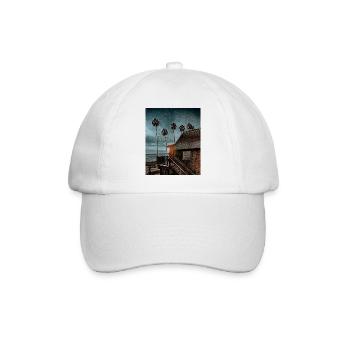 Haus am Strand, Hawaii, Vereinigte Staaten von Amerika - Baseballkappe - Weiß/Weiß - Vorne