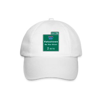 Poker Design Valuetown -straight flush - Shield - Baseball Cap - white/white - Front