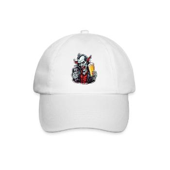 Vampire / Dracula / Suceur de sang / Halloween / Mythe - Casquette classique - blanc/blanc - Devant