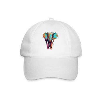 Elephant Elephant Animal Zoo Africa Savannah Safari - Baseball Cap - white/white - Front