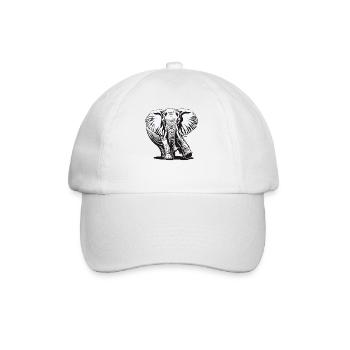 Elephant, Elephant, Animal, Zoo, Africa, Safari, Savannah - Baseball Cap - white/white - Front