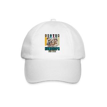 MEILLEUR CHIEN GRAND-PÈRE Bouledogue Chien Chiens Vieil Anglais - Casquette classique - blanc/blanc - Devant
