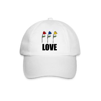 VALENTINE'S DAY. Bachelorette party. I LOVE YOU. I LOVE YOU. LOVE - Baseball Cap - white/white - Front