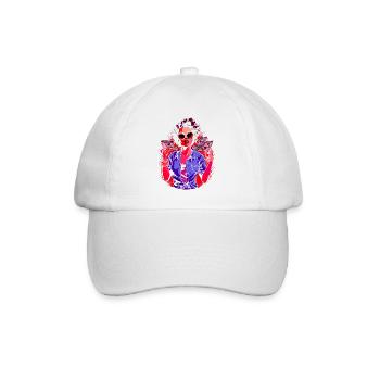 Schöne weibliche Malkunst Gesicht bunte Frau - Baseballkappe - Weiß/Weiß - Vorne