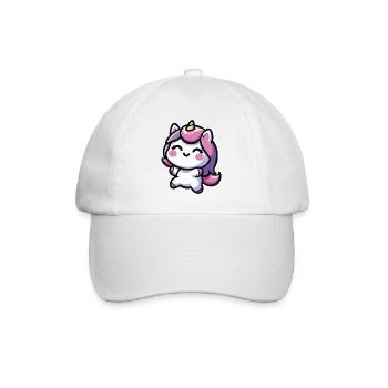 adorable kawaii unicorn Design - Baseball Cap - white/white - Front