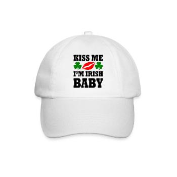 kiss me im irish baby - Baseball Cap - white/white - Front