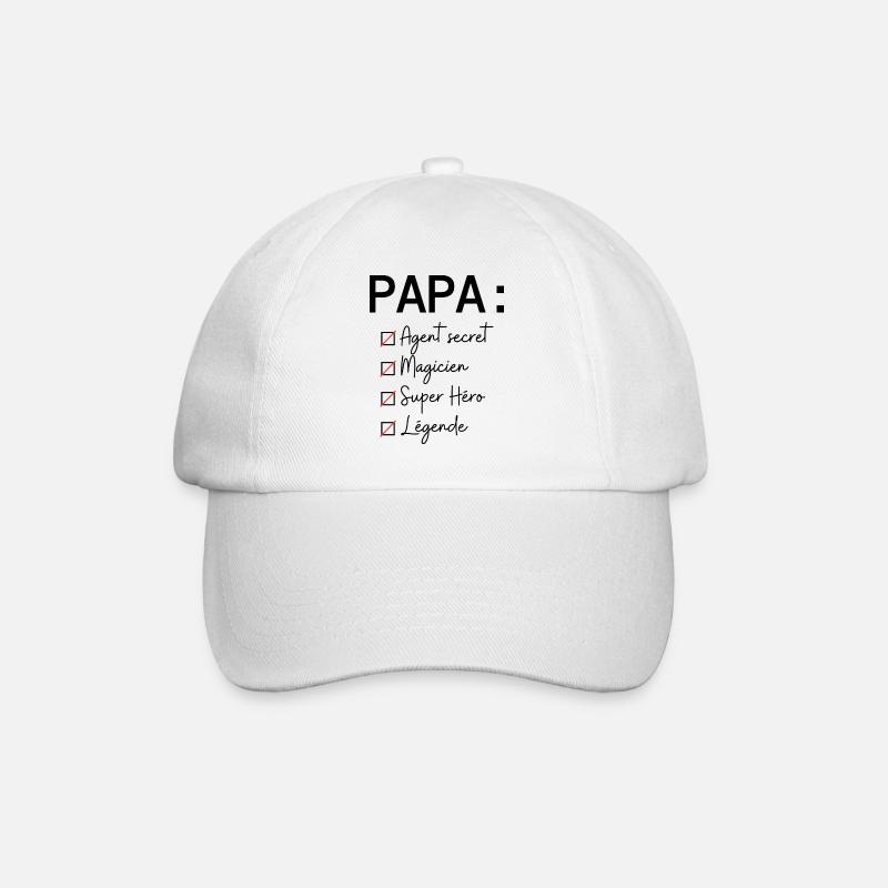 Tee-shirt pour PAPA - Casquette classique - blanc/blanc