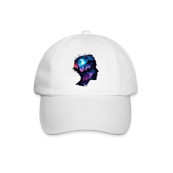 Silhouette / Forest / Portrait / Trees / Person - Baseball Cap - white/white - Front