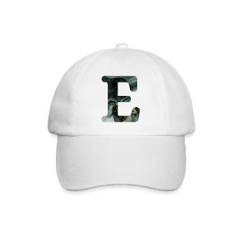 Lettre e marbré vert - Casquette classique - blanc/blanc - Devant