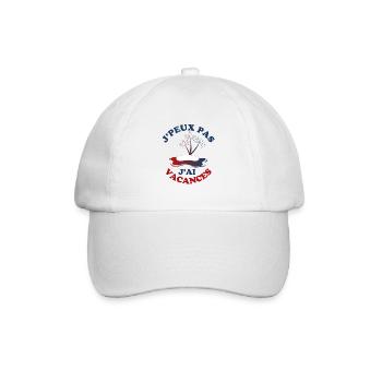 Je peux pas j ai vacances - Casquette classique - blanc/blanc - Devant