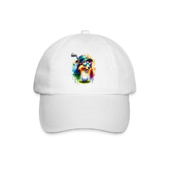 Sheltie Golfer Golf Course Chiens - Casquette classique - blanc/blanc - Devant